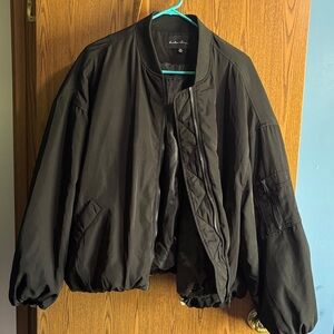 Andrew Marc Black Bomber Jacket